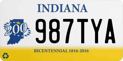 IN license plate 987TYA