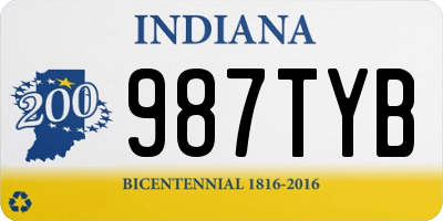 IN license plate 987TYB