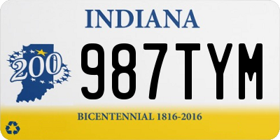 IN license plate 987TYM