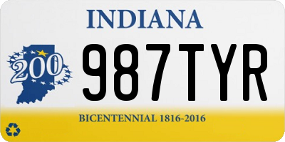 IN license plate 987TYR