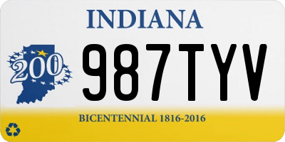 IN license plate 987TYV