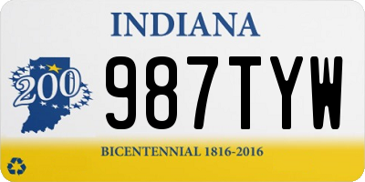 IN license plate 987TYW