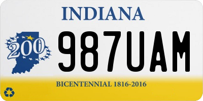 IN license plate 987UAM