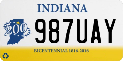 IN license plate 987UAY