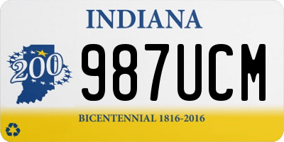 IN license plate 987UCM