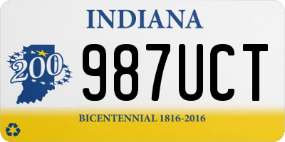 IN license plate 987UCT