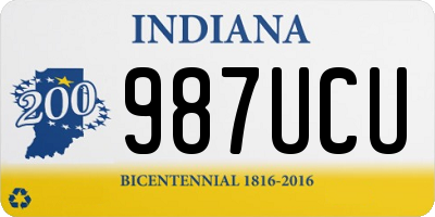 IN license plate 987UCU