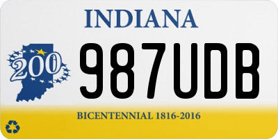 IN license plate 987UDB