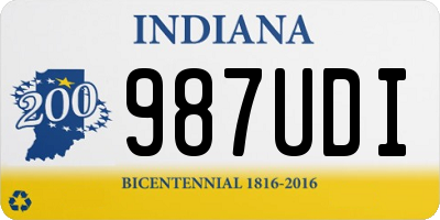 IN license plate 987UDI