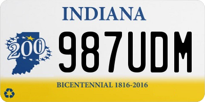 IN license plate 987UDM