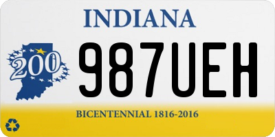 IN license plate 987UEH