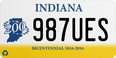 IN license plate 987UES