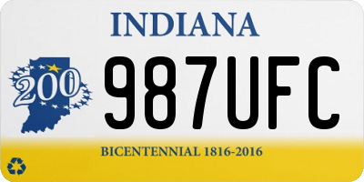 IN license plate 987UFC