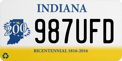 IN license plate 987UFD