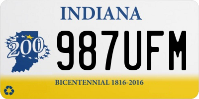 IN license plate 987UFM