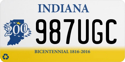 IN license plate 987UGC