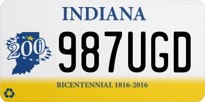 IN license plate 987UGD