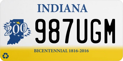 IN license plate 987UGM