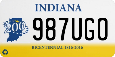 IN license plate 987UGO