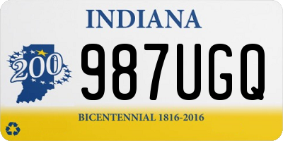 IN license plate 987UGQ