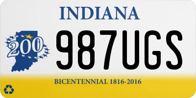 IN license plate 987UGS