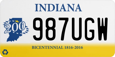 IN license plate 987UGW