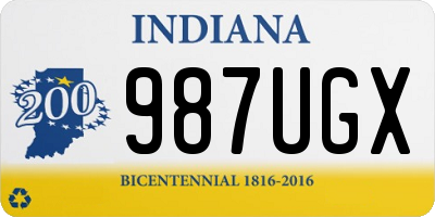IN license plate 987UGX