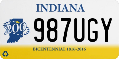 IN license plate 987UGY