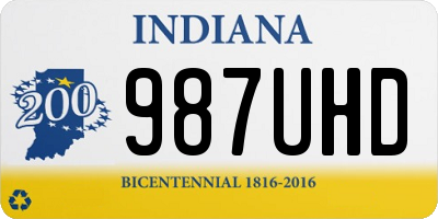 IN license plate 987UHD