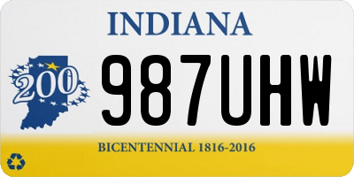 IN license plate 987UHW