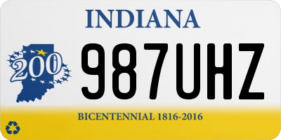 IN license plate 987UHZ
