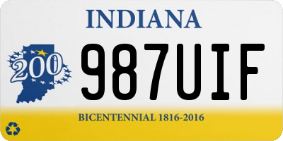 IN license plate 987UIF