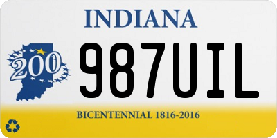 IN license plate 987UIL