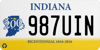 IN license plate 987UIN