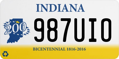 IN license plate 987UIO