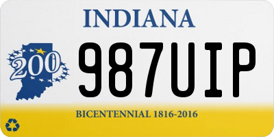 IN license plate 987UIP