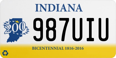 IN license plate 987UIU