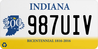 IN license plate 987UIV