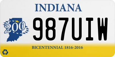 IN license plate 987UIW