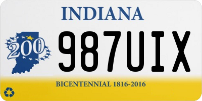 IN license plate 987UIX