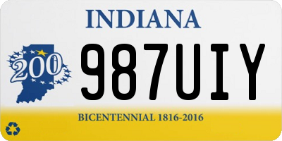 IN license plate 987UIY