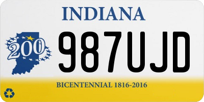 IN license plate 987UJD