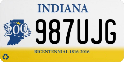 IN license plate 987UJG