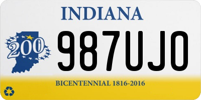 IN license plate 987UJO