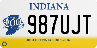 IN license plate 987UJT