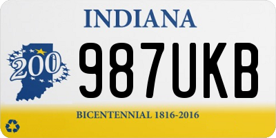 IN license plate 987UKB