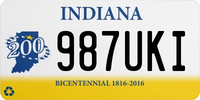 IN license plate 987UKI