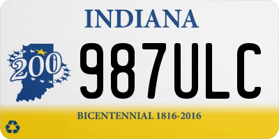 IN license plate 987ULC