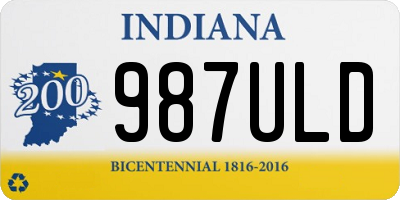 IN license plate 987ULD