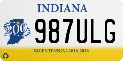 IN license plate 987ULG